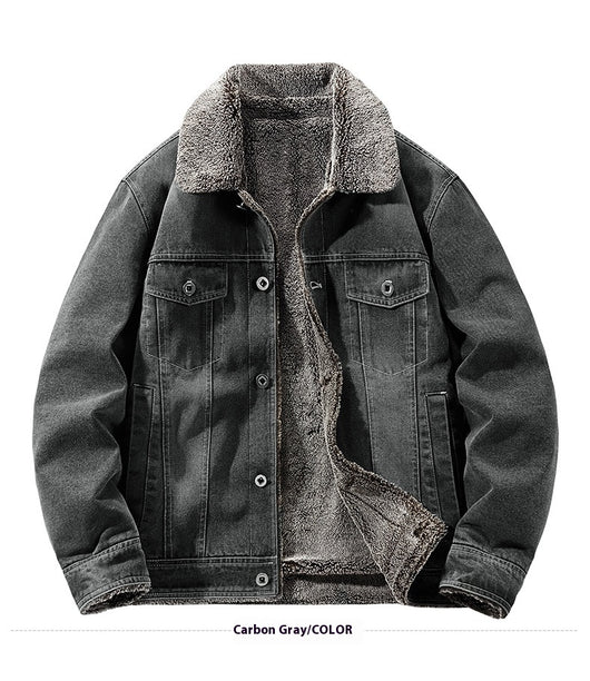 Sudadera de Mezclilla Forrada en Polar - Abrigo Grueso y Cálido para Hombre - Image 27