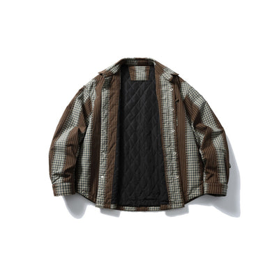 Camisa Acolchada de Algodón a Rayas con Detalles Desgastados - Image 21