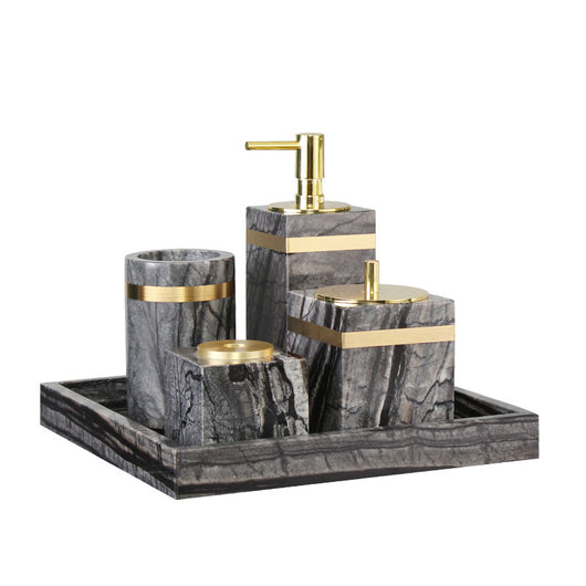 Juego de Baño Mármol Lujo - Set Completo de 5 Piezas - Image 10
