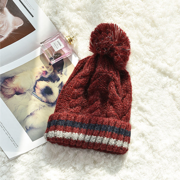 Gorro de Lana Gruesa Abrigado Versátil para Invierno - Image 8