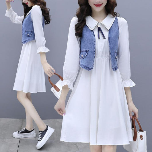Conjunto Denim: Vestido Camisero + Chaleco Spring - Image 7