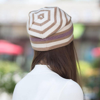 Gorro de Lana Tejido a Rayas para Mujer - Image 13