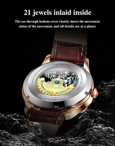 Reloj de Pulsera Automático con Movimiento Esqueleto Visible - Image 4