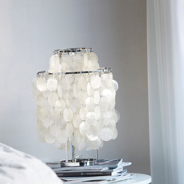 Lámpara de Mesita Decorativa con Diseño de Concha