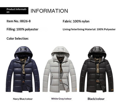 Abrigo de Invierno Acolchado e Impermeable para Hombre - Image 13