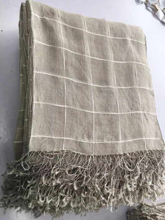 Bufanda Artística de Algodón y Lino para Mujer - Chal Largo Versátil Cuatro Estaciones - Image 41