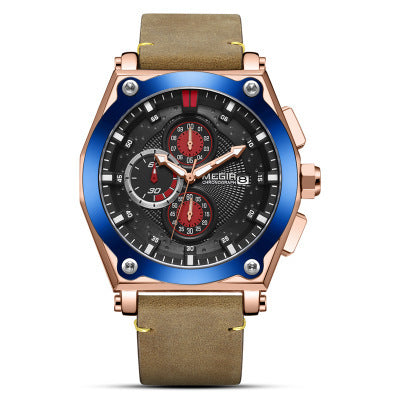 Reloj Cronógrafo de Cuero con Calendario para Hombre - Image 2