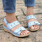 Sandalias Plataforma Ligeras con Bordado y Tiras Ajustables