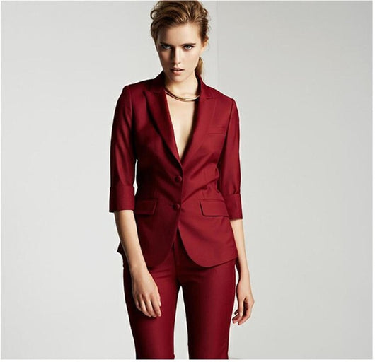 Traje Ejecutivo Naranja para Mujer con Solapa Muesca - Primavera y Otoño - Image 11