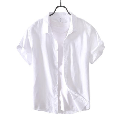 Camisa Casual de Algodón y Lino para Hombre - Image 4