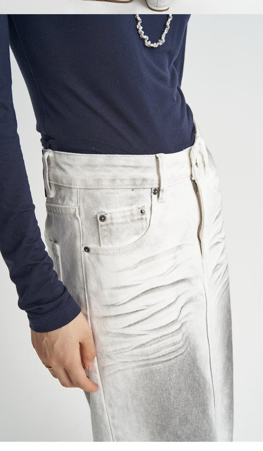 Falda Denim Lavada Estilo Otoño - Image 10