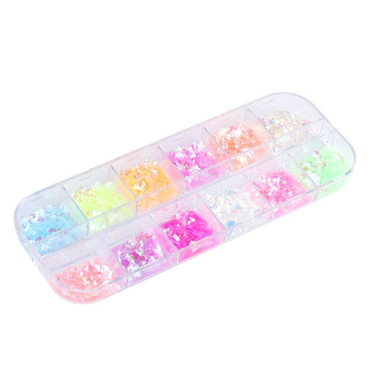 Lentejuelas para Uñas Diseño Hada Mariposa Irregular Efecto Hielo - Image 7