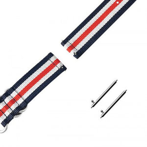 Correa de Nylon Canvas a Rayas para Reloj 20mm y 22mm - Image 9