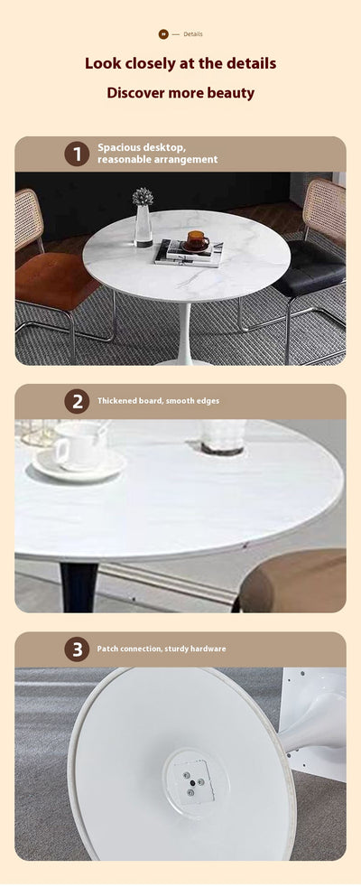 Mesa Alta Redonda para Negociaciones y Café - Diseño Moderno Leisure Home - Image 18