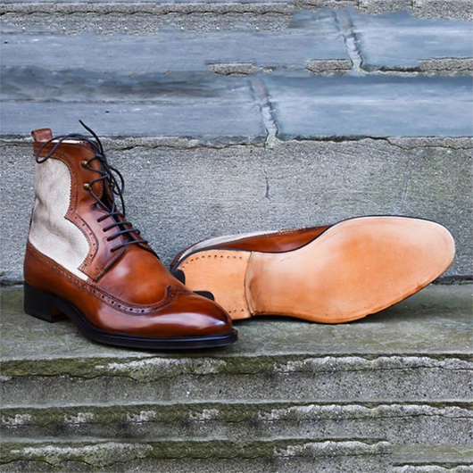 Botas Brock de Lona Cosida con Punta Hueca - Image 6
