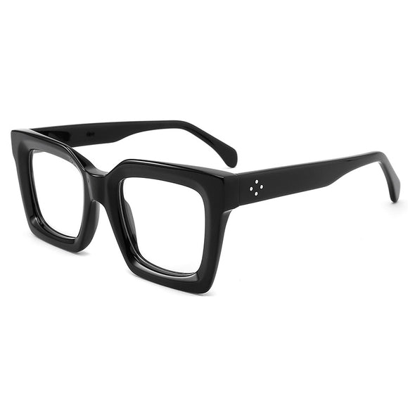 Óculos de Sol Quadrados Fashion com Detalhes de Arroz – Proteção UV Elegante
