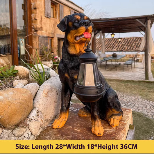 Lámpara Solar Decorativa de Resina para Jardín - Image 7