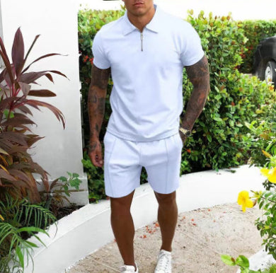 Conjunto de Shorts Slim Casual de Manga Corta para Hombre - Image 8