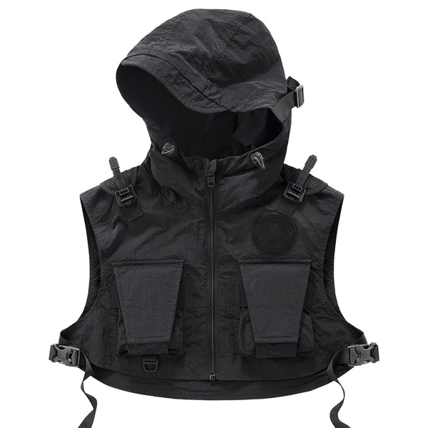 Chaleco Deportivo con Capucha y Múltiples Bolsillos