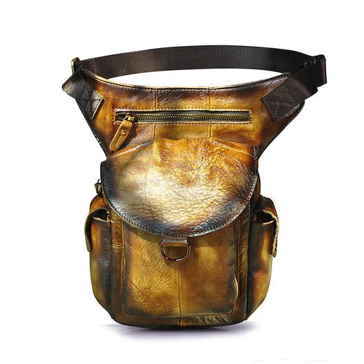 Bolsa Retro de Cuero Encerado para Cámara y Teléfono - Estilo Vintage para Hombre - Image 14