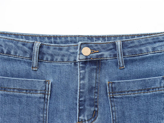 Jeans Cintura Alta con Detalles de Moda Europea y Americana - Image 8