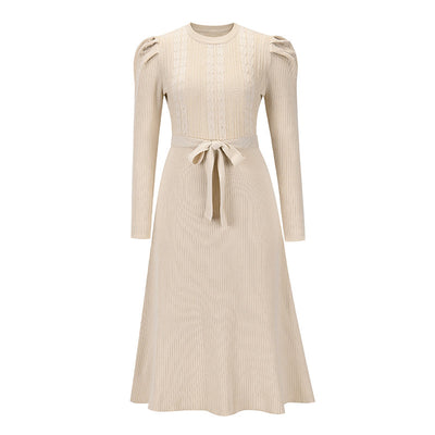 Vestido Base Suéter Largo Cintura Alta Elegante - Image 20