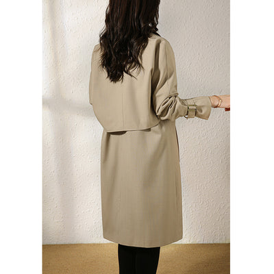 Abrigo Ligero de Lana Largo hasta la Cintura para Mujer - Perfecto para Otoño - Image 7