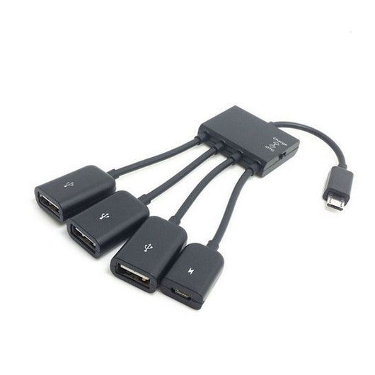 Adaptador OTG Micro USB Multi-Puerto con Carga Simultánea y Soporte para 4 Dispositivos - Image 5