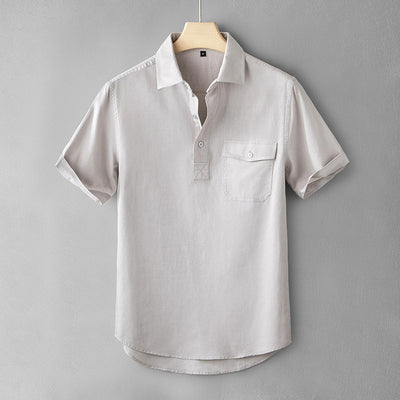Camisa Casual de Algodón y Lino Media Manga - Transpirable y Cómoda - Image 7
