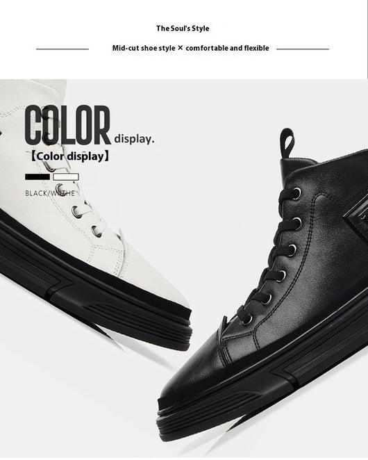 Botas Altas de Cuero para Hombre - Zapatos Casuales Invierno - Image 33