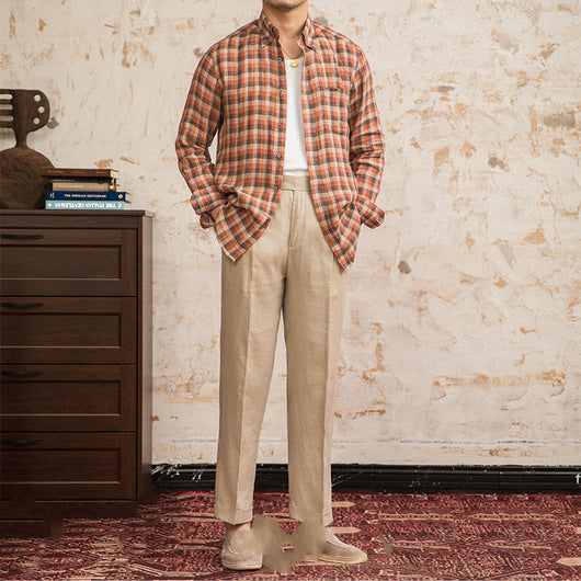 Camisa de Lino Manga Larga Casual Young - Image 8
