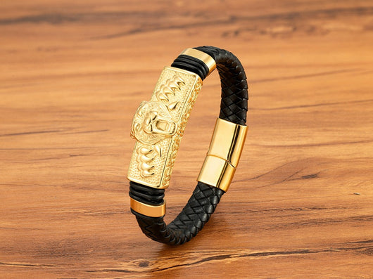 Pulsera Magnética de Cuero Genuino para Hombre - Acero Inoxidable Resistente - Image 15