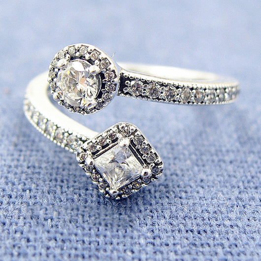 Anillo de Diamante en Plata 925 Estilo Europa y Estados Unidos - Image 4