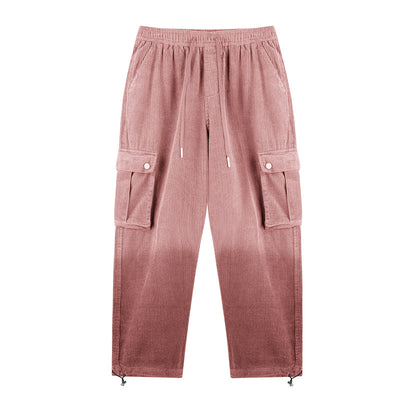Pantalones Corduroy Retro Americano con Bolsillos y Cintura Ajustable - Image 2