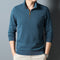 Camisa Casual Masculina com Gola Lapela e Zíper