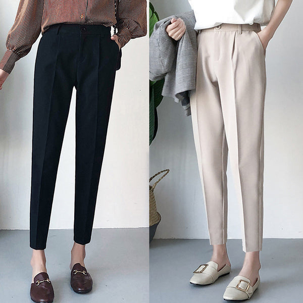 Pantalones Harem Casuales para Mujer - Cintura Elástica Cómoda y Versátil