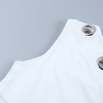 Top Cropped Ajustado con Hombros Sesgados y Espalda Abierta - Image 16