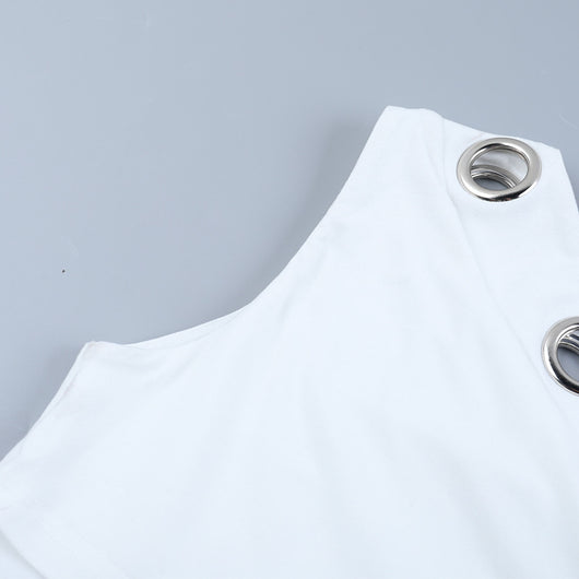 Top Cropped Ajustado con Hombros Sesgados y Espalda Abierta - Image 16