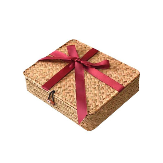 Caja Organizadora Tejida en Paja Natural para Dormitorio y Escritorio - Image 2