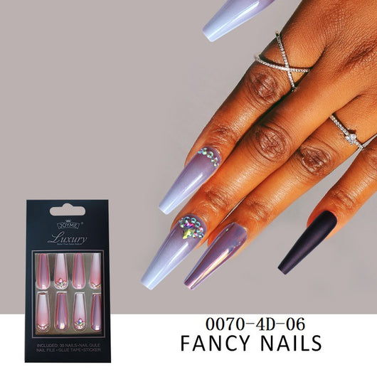 Pegatinas de Uñas Decoradas con Cristales y Escalera Larga - Image 6