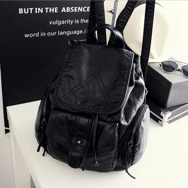 Mochila de Cuero Suave para Mamá - Bolso Versátil Multiuso