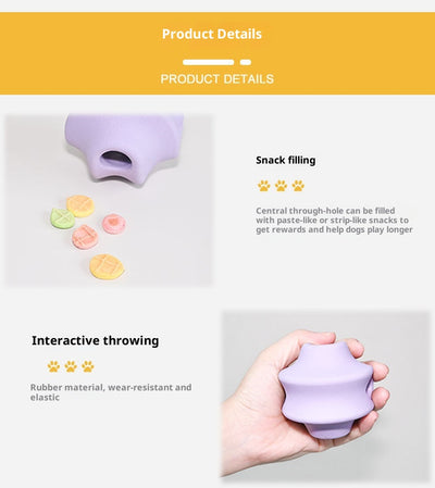 Pink star-shaped natural rubber pet food dispensing toy for engaging pets during feeding. - Image 12