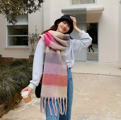 Bufanda Cuadros Mohair a Rayas para Mujer - Image 15