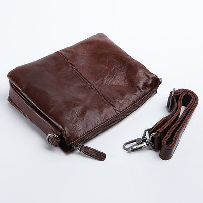 Bolso Bandolera de Cuero Genuino con Corte Transversal - Image 9