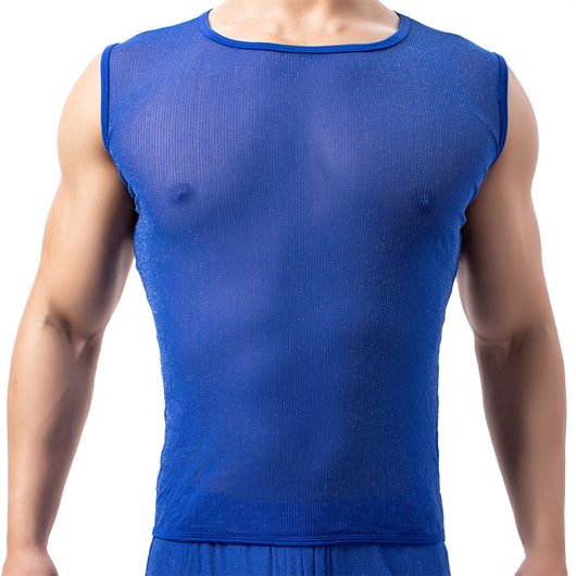Chaleco Transparente de Malla Ice Silk para Hombre