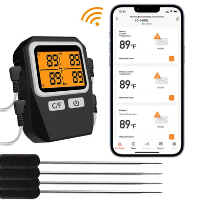 Termómetro Inalámbrico Bluetooth para Parrilla y Horno con 4 Sensores - Image 4