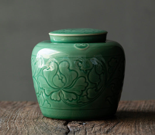 Recipiente de Té Loto Celadón Doble Sellado Antihumedad - Image 6