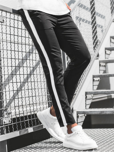 Pantalones Slim Ajustados con Rayas Horizontales para Hombre - Image 2