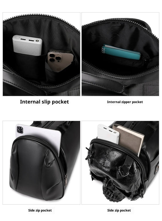 Bolsa Crossbody de Viaje con Diseño de Calavera 3D - Portátil y Moderno - Image 11