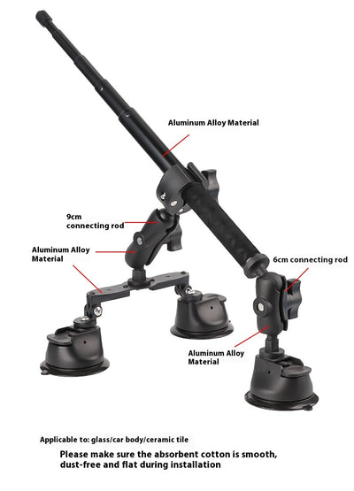 Soporte Panorámico con Ventosa para Cámara y Raqueta en Techo de Auto - Image 10